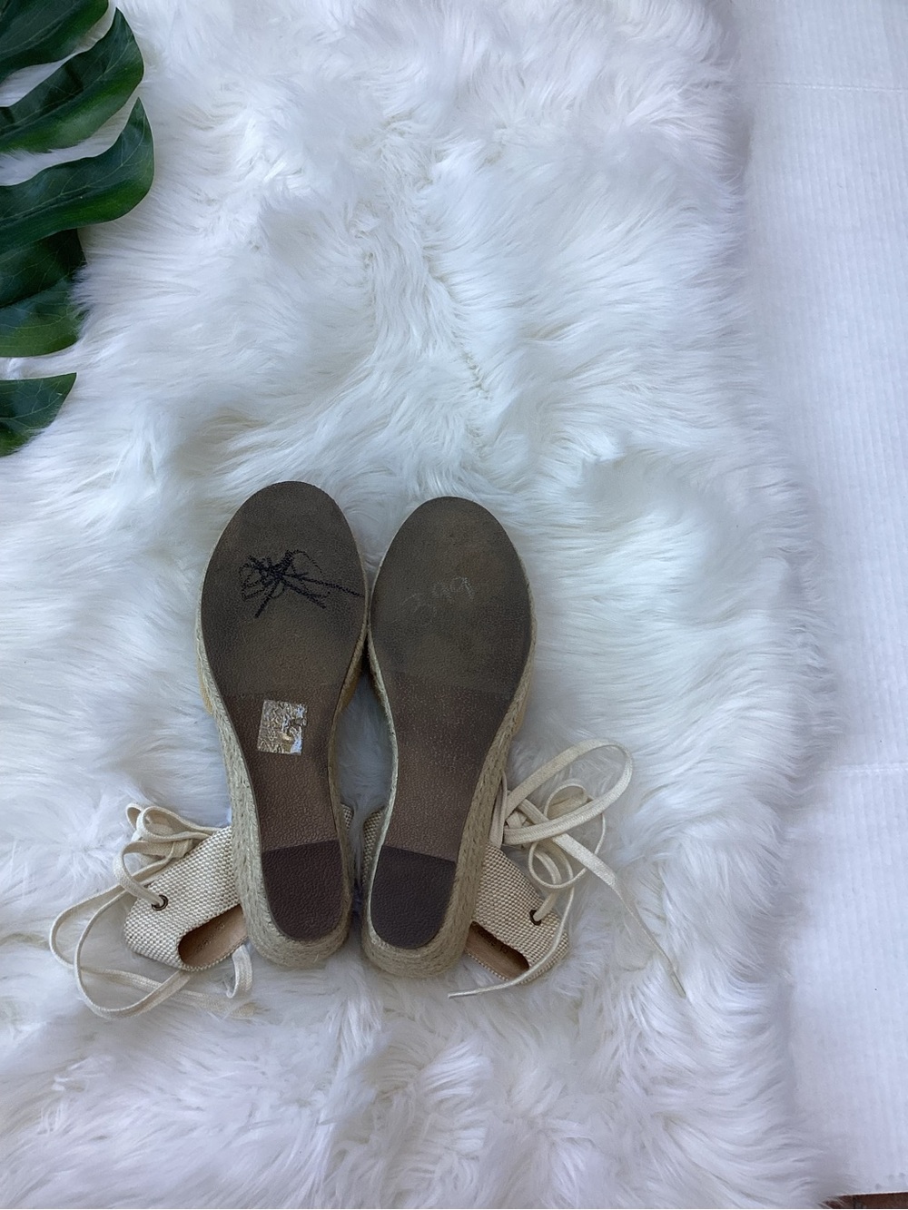 JG Ankle Tie Espadrilles Wedge Shoes Tan 10 - Picture 8 of 11